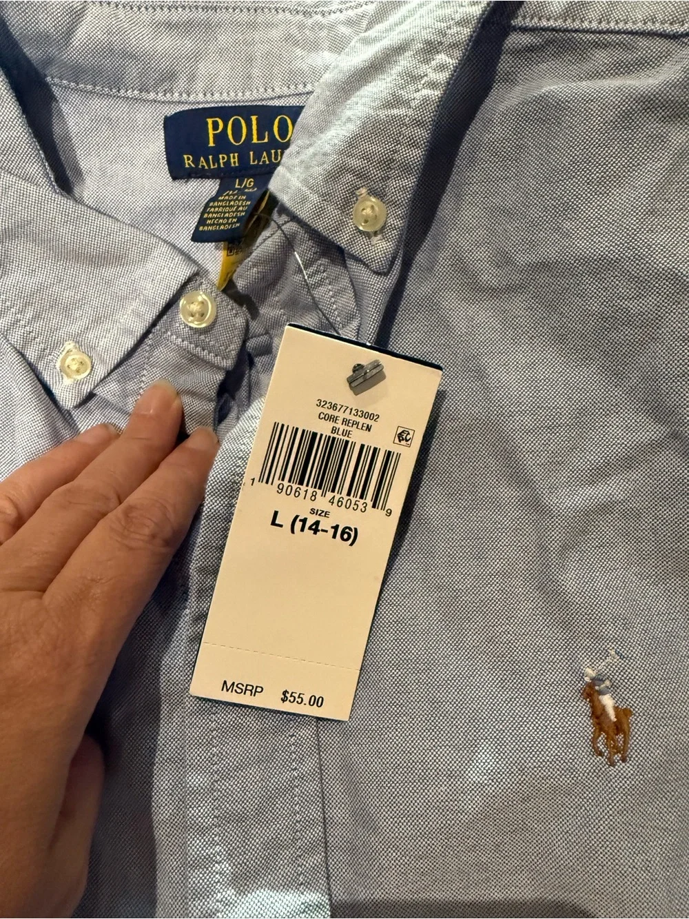 Polo by Ralph Lauren Light Blue Button-Down Oxford Shirt